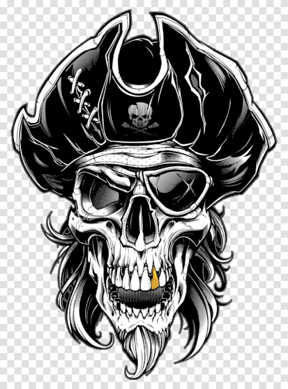 Pirate Skull Pirata Caveira Crnio Lucianoballack Pirate Skull, Person, Skin Transparent Png