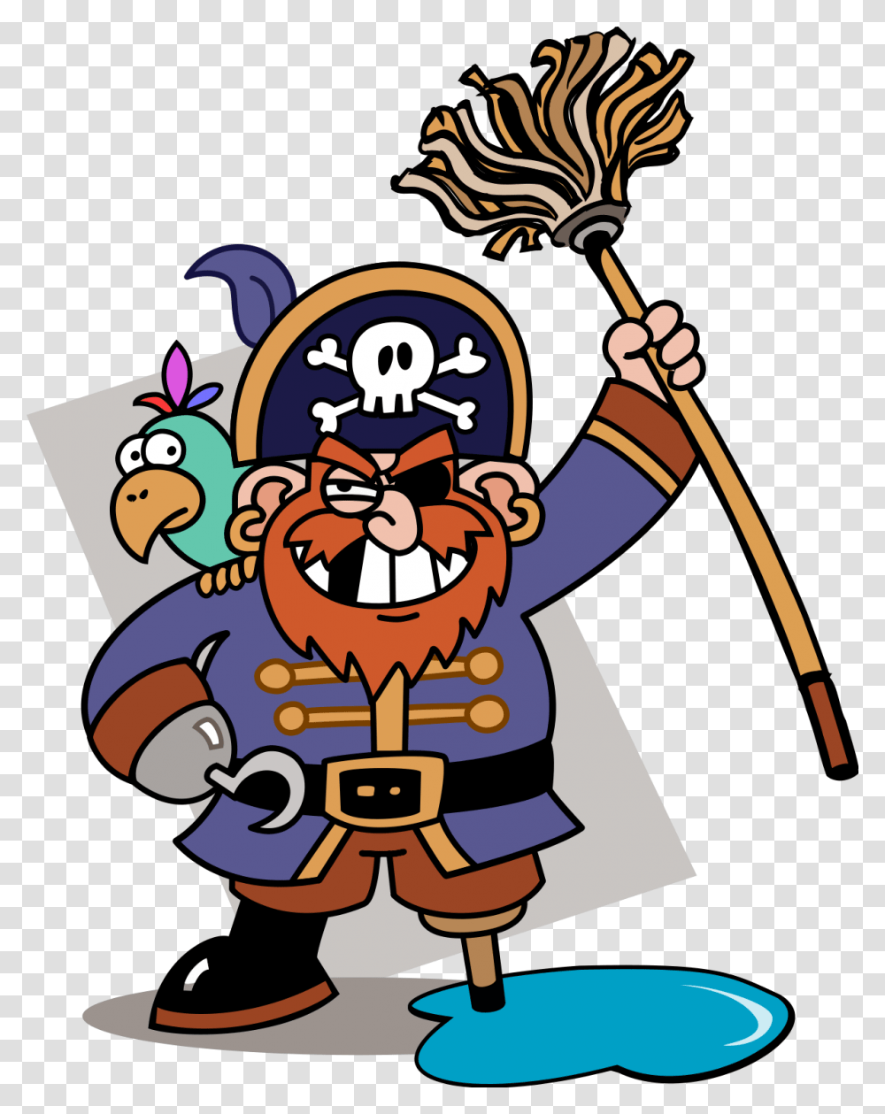 Pirate With A Mop, Emblem, Performer Transparent Png