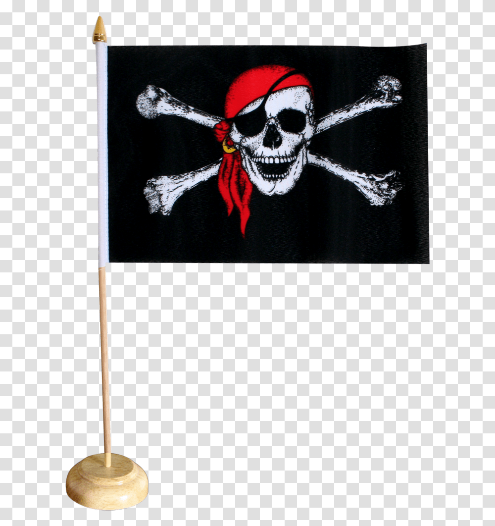 Pirate With Bandana Table Flag Pirate Flag, Bird, Animal, Dog, Pet Transparent Png