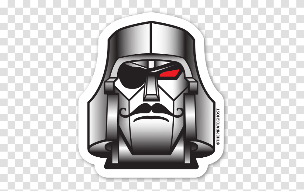 Pirateghost Megaghosttron Sticker Illustration, Armor, Lamp Transparent Png