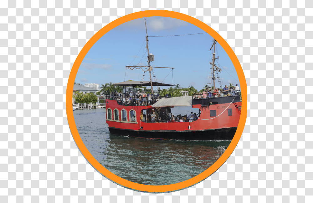 Pirates Adventures Sightseeing Tour Boat, Vehicle, Transportation, Watercraft, Person Transparent Png