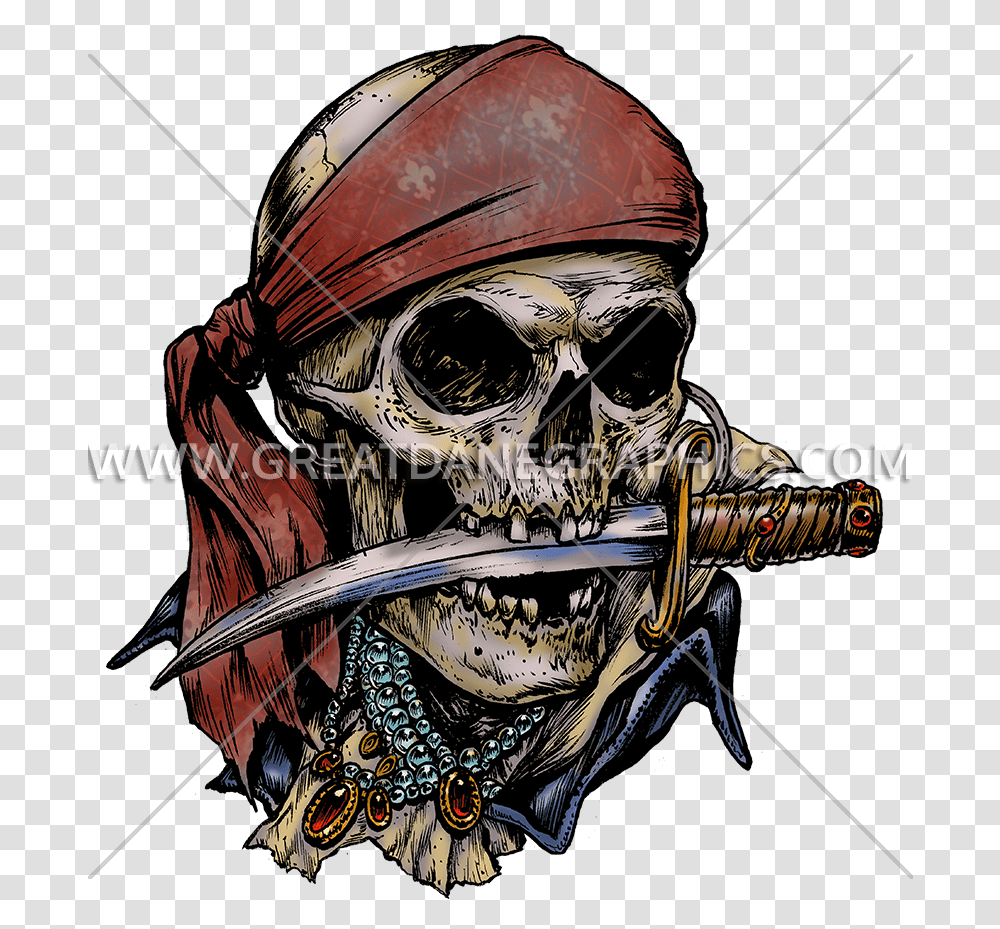 Pirates Clipart Knife Pirate Skull, Helmet, Apparel, Person Transparent Png