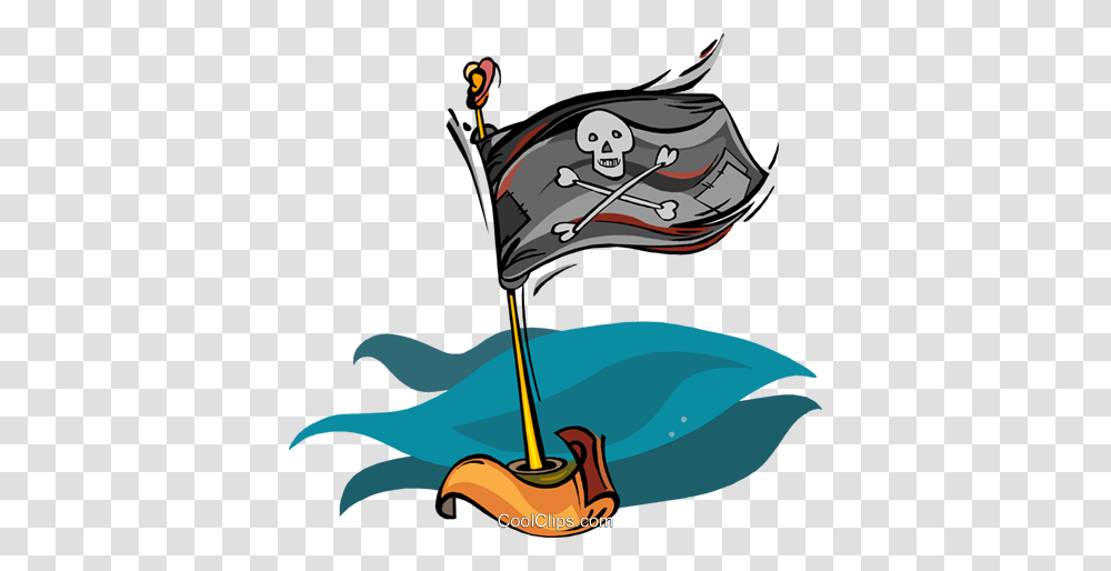 Pirates Flag Royalty Free Vector Clip Art Illustration, Cleaning, Broom, Sport Transparent Png