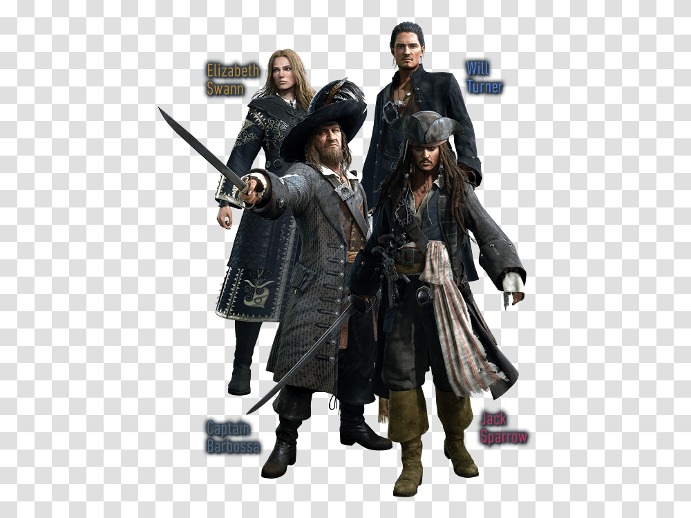 Pirates Of The Caribbean Characters Kingdom Hearts 3 Pirates Of The Caribbean Rendering, Person, Clothing, Costume, Blade Transparent Png