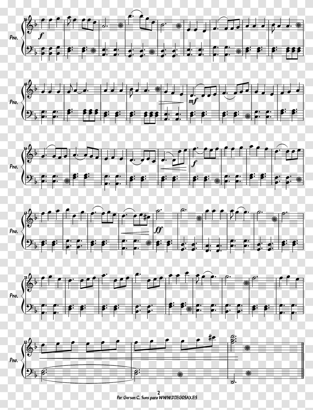 Pirates Of The Caribbean Piano Easy Music Score For, Gray, World Of Warcraft Transparent Png