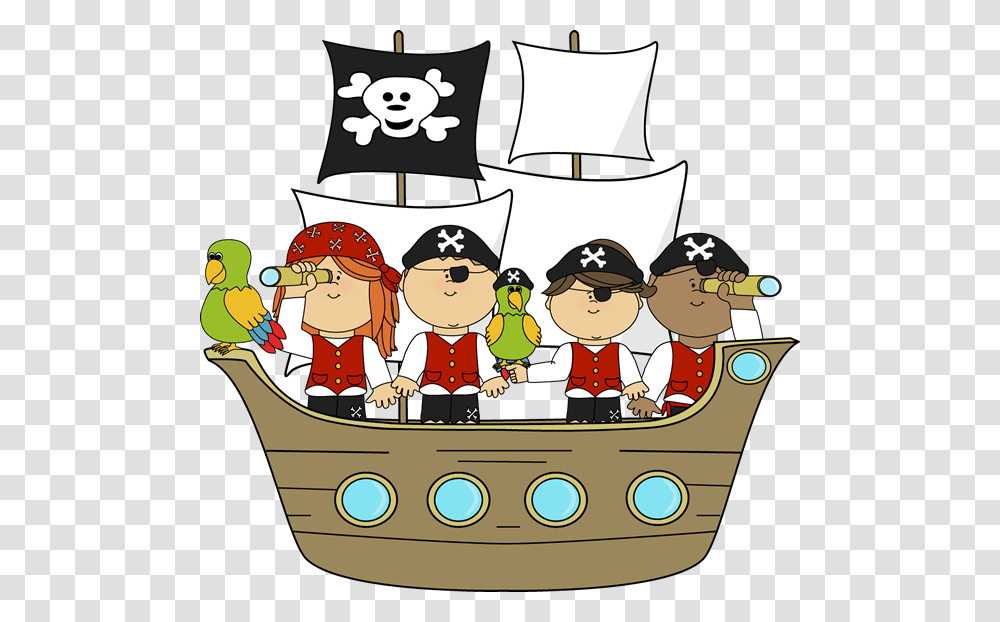 Pirates On Pirates On Pirate Pirate Ship And Pirates, Bird, Meal, Birthday Cake, Tourist Transparent Png