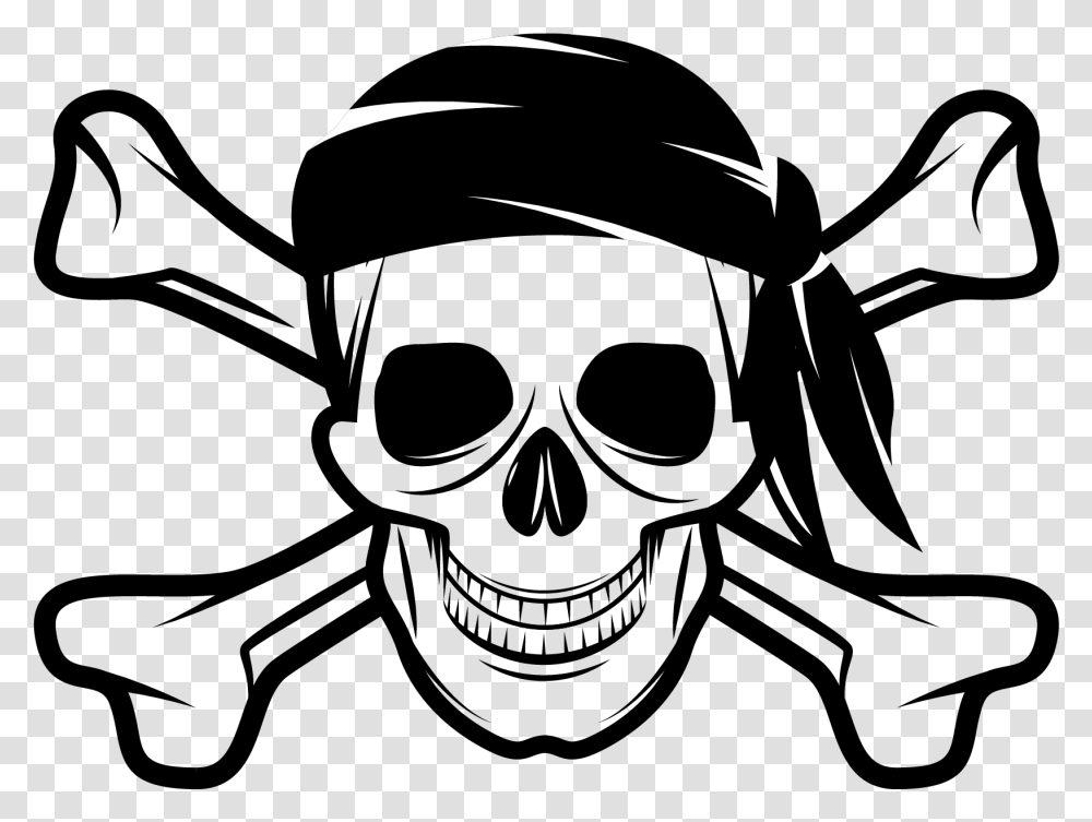 Pirates Skull And Crossbones Pirate Skull And Crossbones, Silhouette, Stencil, Face, Ninja Transparent Png