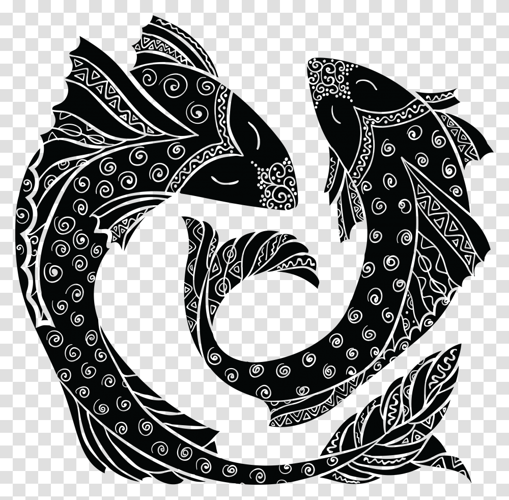 Pisces Astrological Sign Symbol Zodiac Astrology Full Moon In Pisces September 2019, Pattern, Floral Design Transparent Png