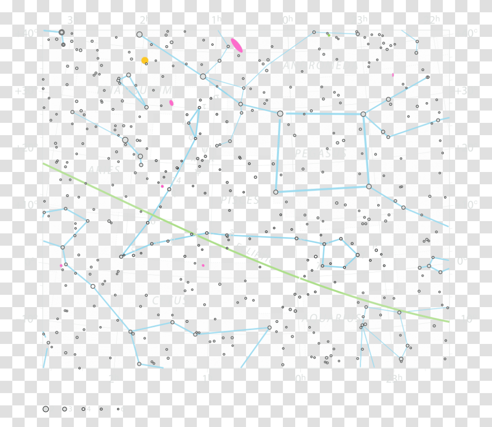 Pisces The Fishes Constellation Facts Sky Charts Stars Map, Plot, Diagram, Plan, Text Transparent Png