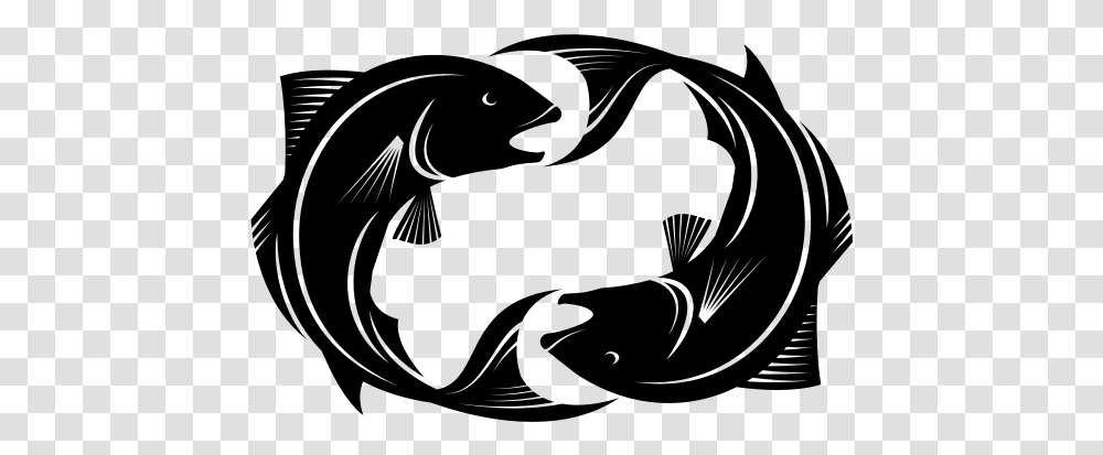 Pisces Zodiac Symbol Two Fish In A Circle, Gray, World Of Warcraft Transparent Png