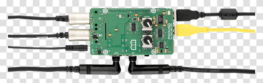 Pisound Raspberry Midi Usb Audio, Electronic Chip, Hardware, Electronics, Gun Transparent Png