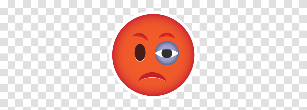 Pissed Off Phone Emoji With Black Eye Sticker, Balloon, Pac Man, Apparel Transparent Png