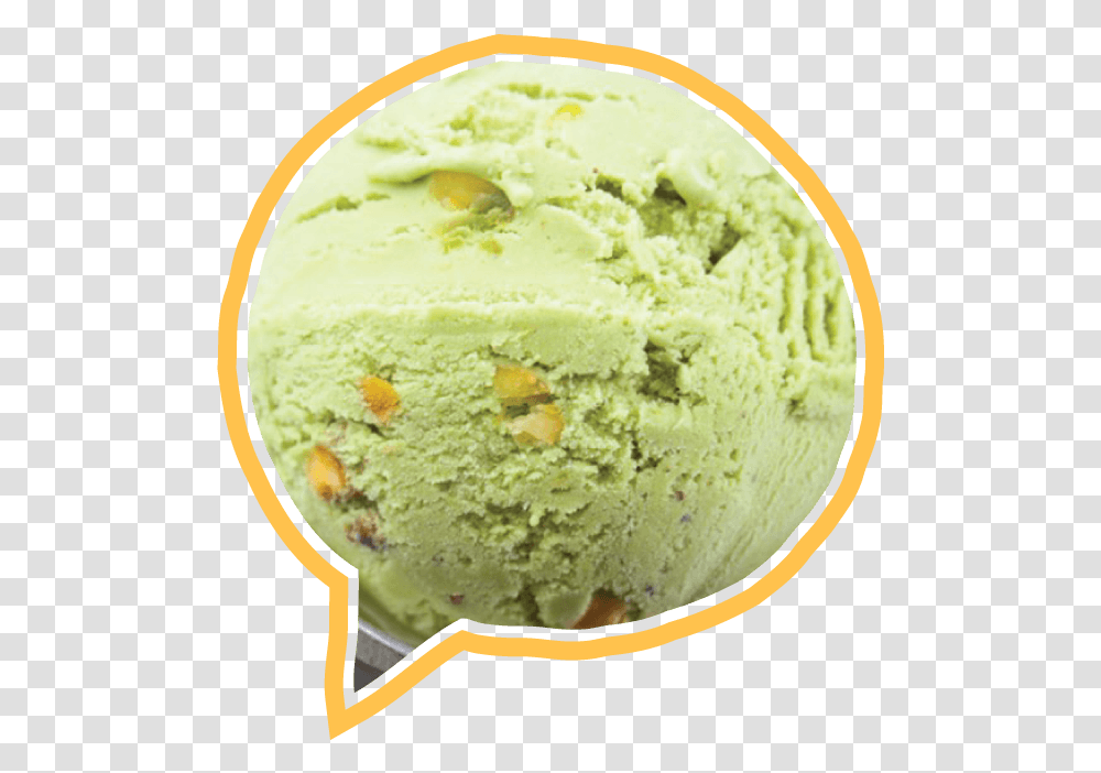Pistachio Ice Cream Yellow Cab, Dessert, Food, Creme, Label Transparent Png