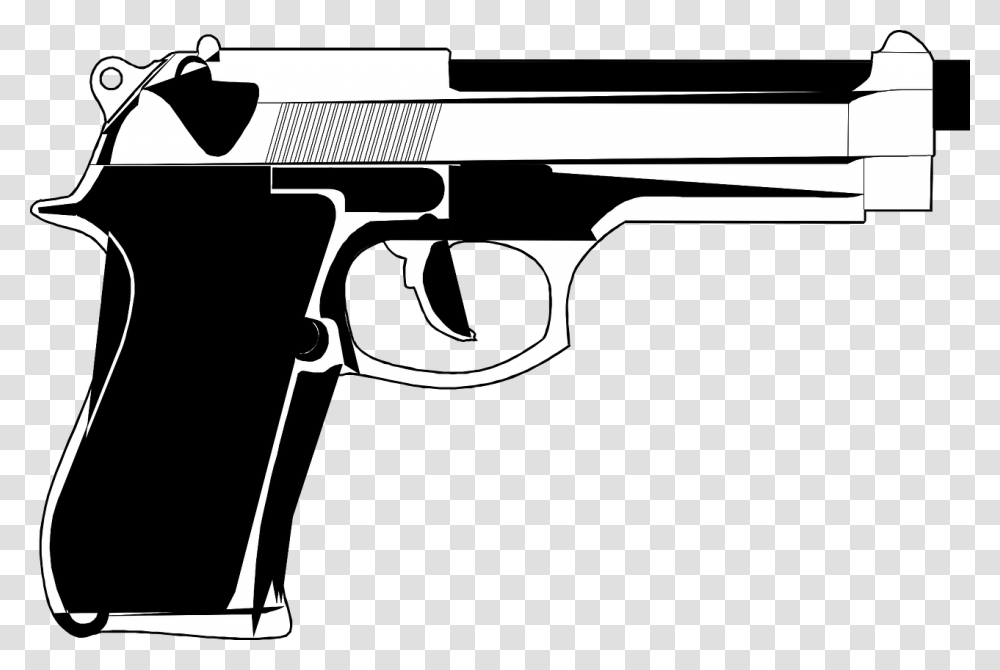 Pistol Clipart, Gun, Weapon, Weaponry, Handgun Transparent Png