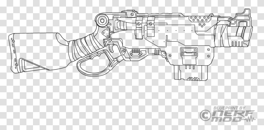 Pistol Drawing Nerf Drawing Slingfire, Gray, World Of Warcraft Transparent Png