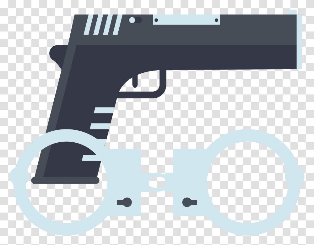 Pistol Handcuffs Handgun Firearm, Electronics, Stereo, Tape Player, Weapon Transparent Png