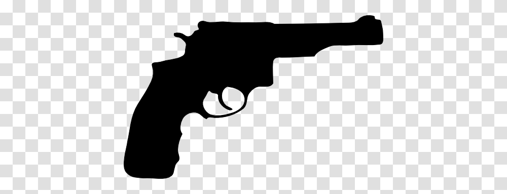 Pistol Silhouette Clipart, Gun, Weapon, Weaponry, Handgun Transparent Png