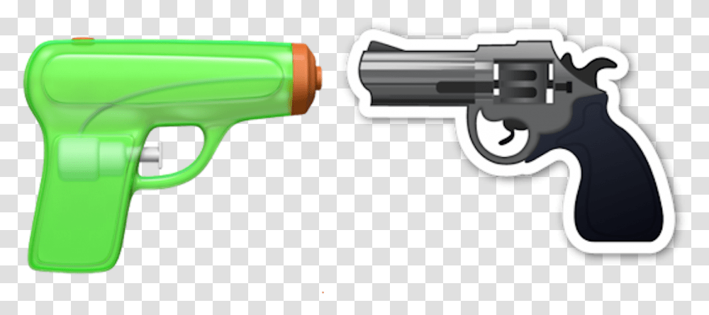 Pistol Vs Gun Guns Emoji, Power Drill, Tool, Weapon, Weaponry Transparent Png