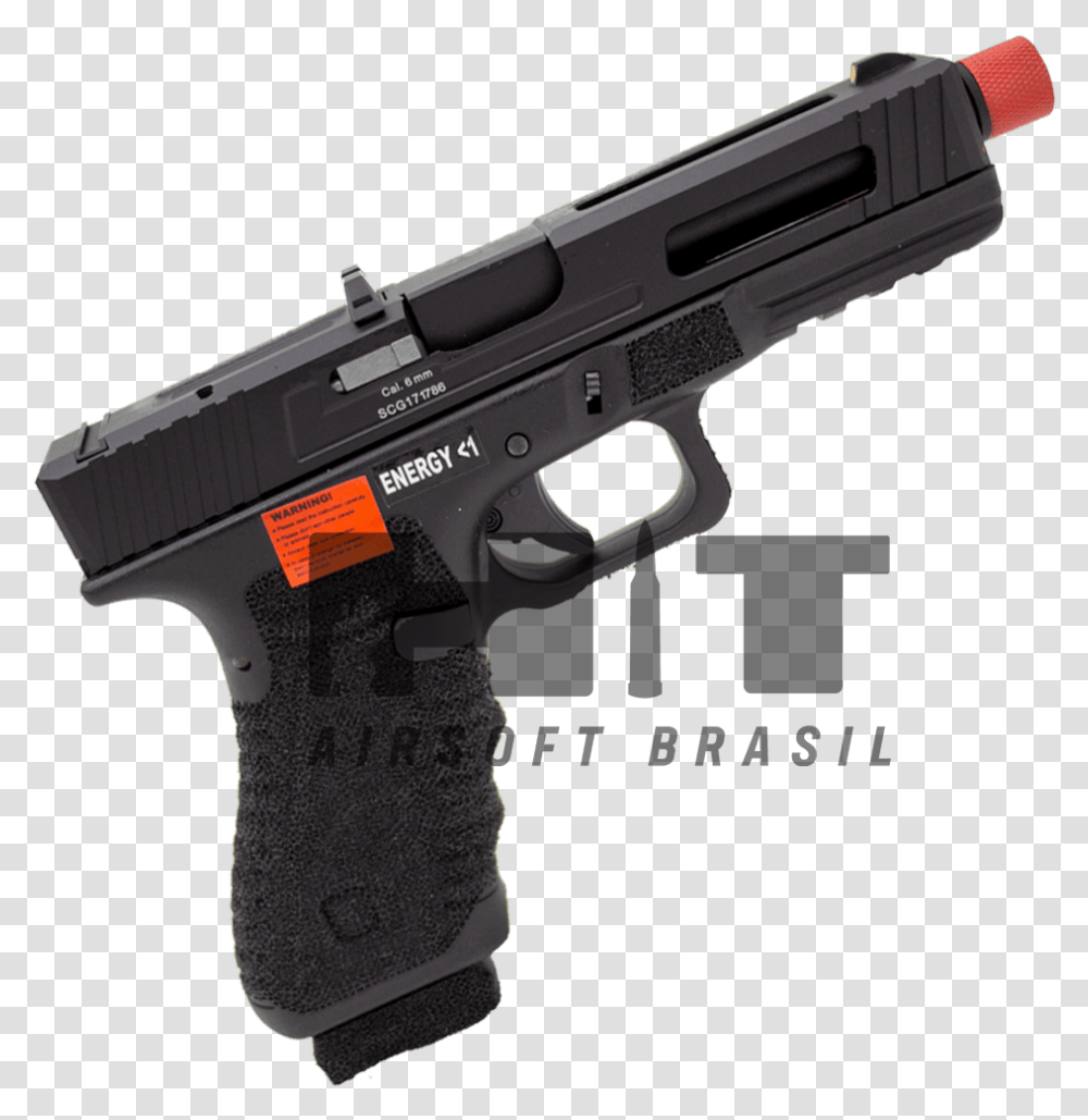 Pistola De Airsoft Gbb Skyway Secutor Glock 17 Gladius Firearm, Gun, Weapon, Weaponry, Handgun Transparent Png