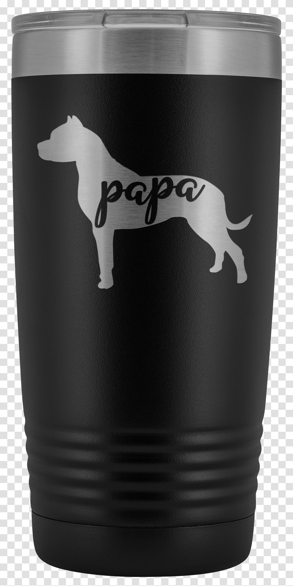 Pit Bull Papa Tumbler Pitbull Dog Dad 20oz Insulated Scent Hound, Bottle, Beverage, Alcohol, Horse Transparent Png