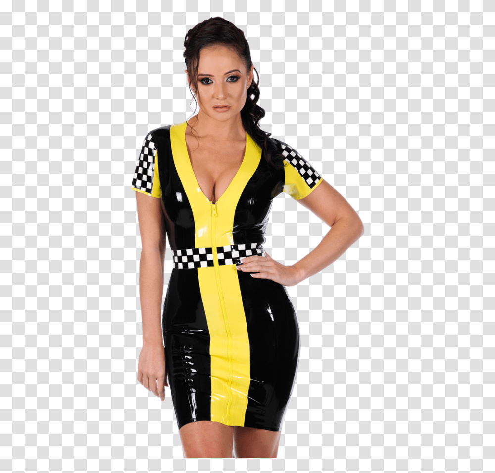 Pit Girl Dress Cocktail Dress, Latex Clothing, Person, Human, Spandex Transparent Png