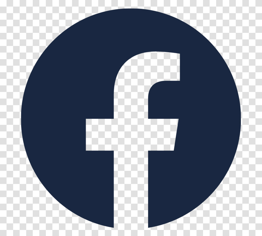 Pit Social Icons Navy Facebook Circle Logo, Cross, Number Transparent Png