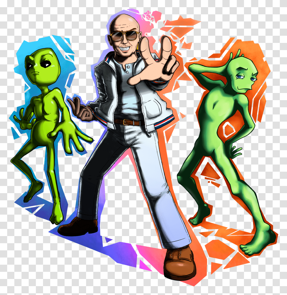 Pitbull And The Aliens, Person, Poster Transparent Png