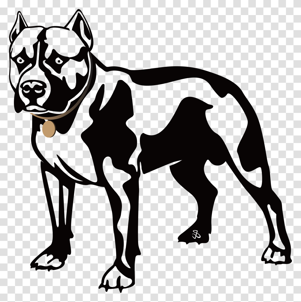 Pitbull Clipart Black White Pitbull Clipart Black And White, Boston Bull, Bulldog, Pet, Canine Transparent Png