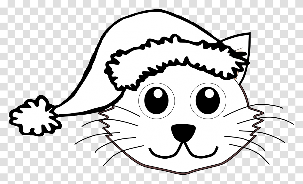 Pitbull Face Drawing Free Download Easy Christmas Cat Drawing, Stencil, Logo, Symbol, Trademark Transparent Png