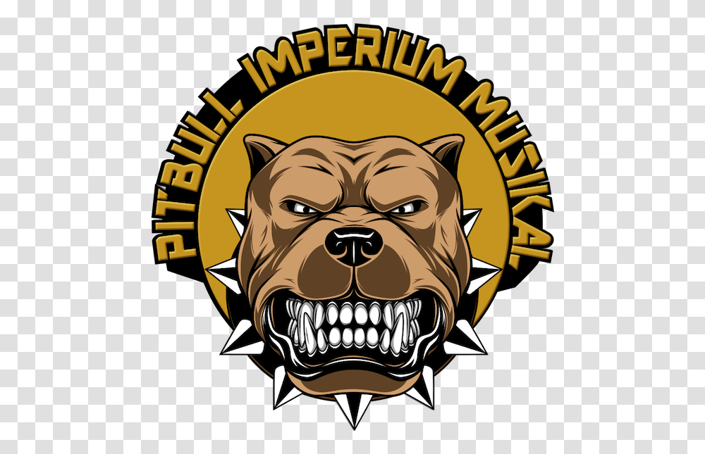 Pitbull Imperium Musikal Head American Bully Logo, Symbol, Poster, Mammal, Animal Transparent Png
