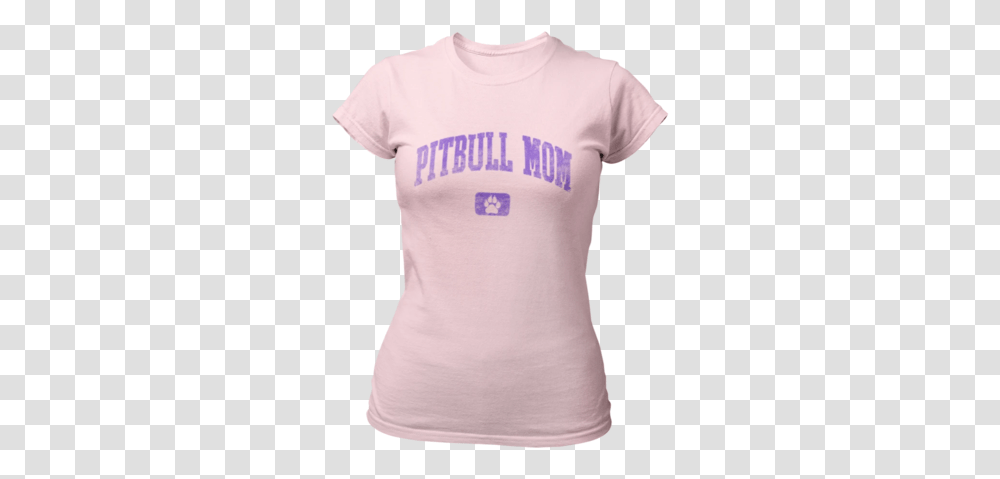 Pitbull Mom Pink, Clothing, Apparel, T-Shirt, Person Transparent Png