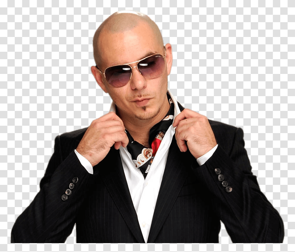 Pitbull Wearing Glasses Pitbull Singer, Suit, Overcoat, Apparel Transparent Png