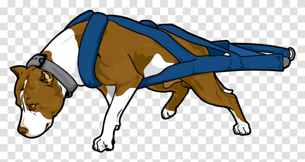 Pitbull Weight Pulling Vector Clipart Weight Pull Dog Vector, Mammal, Animal, Cow, Cattle Transparent Png