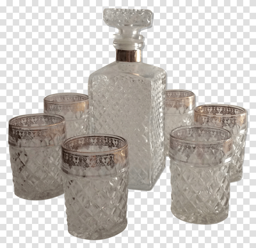 Pitcher And Whiskey Glasses 70s Glass Bottle, Crystal, Jar, Cylinder, Goblet Transparent Png