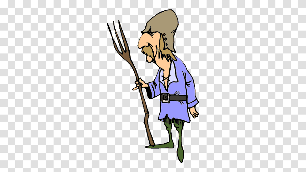 Pitchfork Clipart Medieval, Person, Human, Weapon, Weaponry Transparent Png