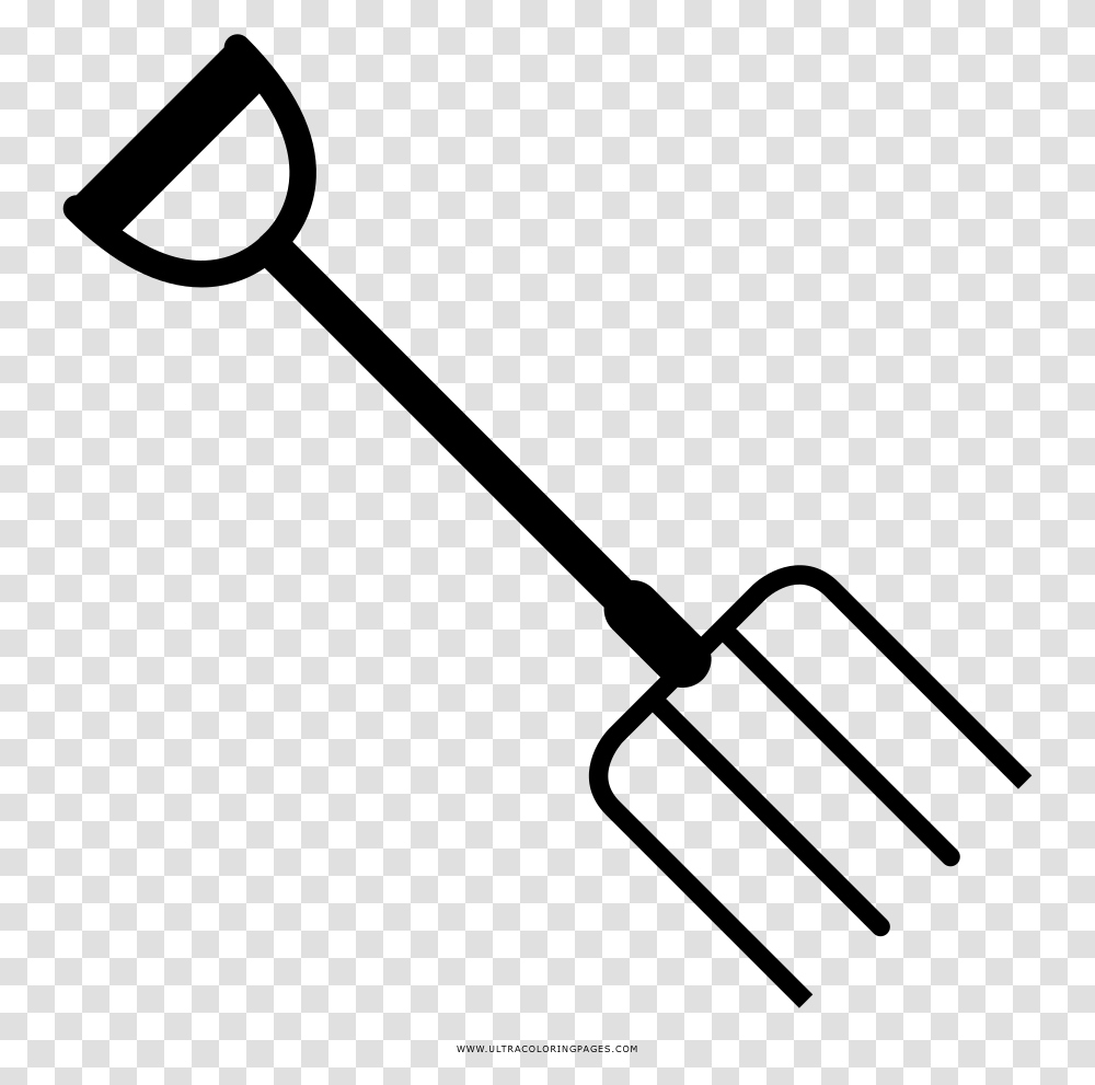 Pitchfork Coloring Page, Gray, World Of Warcraft Transparent Png