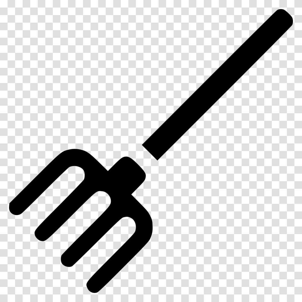 Pitchfork Dig Tool Rake Garden Farm Rake Icon, Cutlery, Shovel Transparent Png