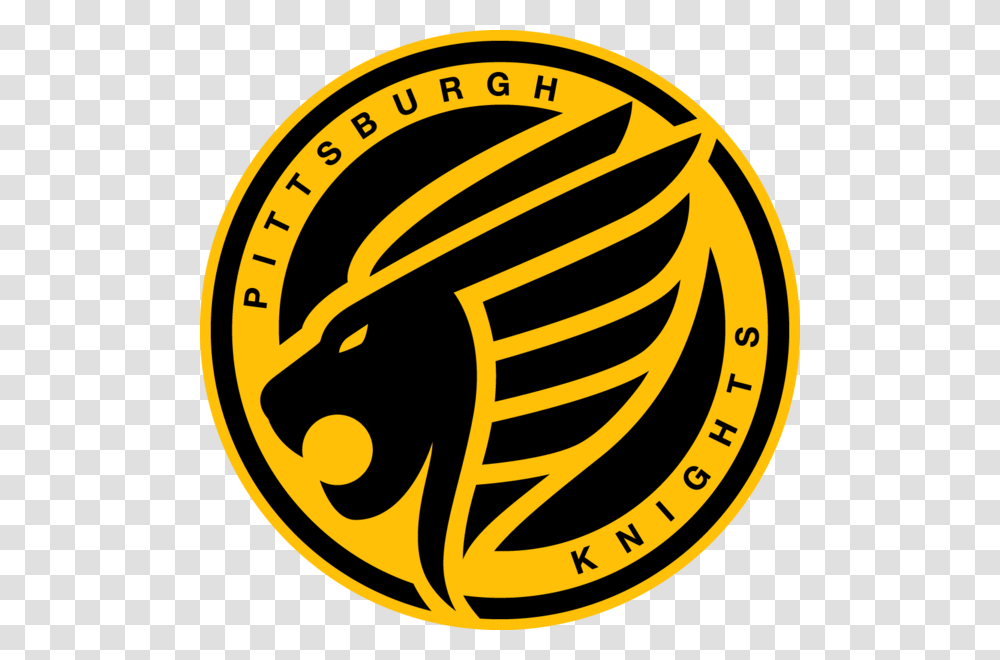 Pittsburgh Knights Logo, Trademark, Emblem, Badge Transparent Png