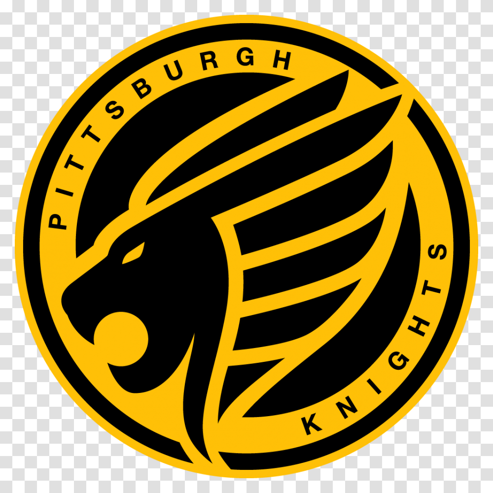 Pittsburgh Knights Logo, Trademark, Emblem, Badge Transparent Png