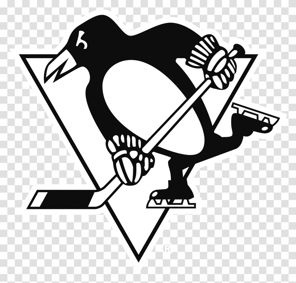 Pittsburgh Penguins Logo, Stencil, Bird, Animal Transparent Png