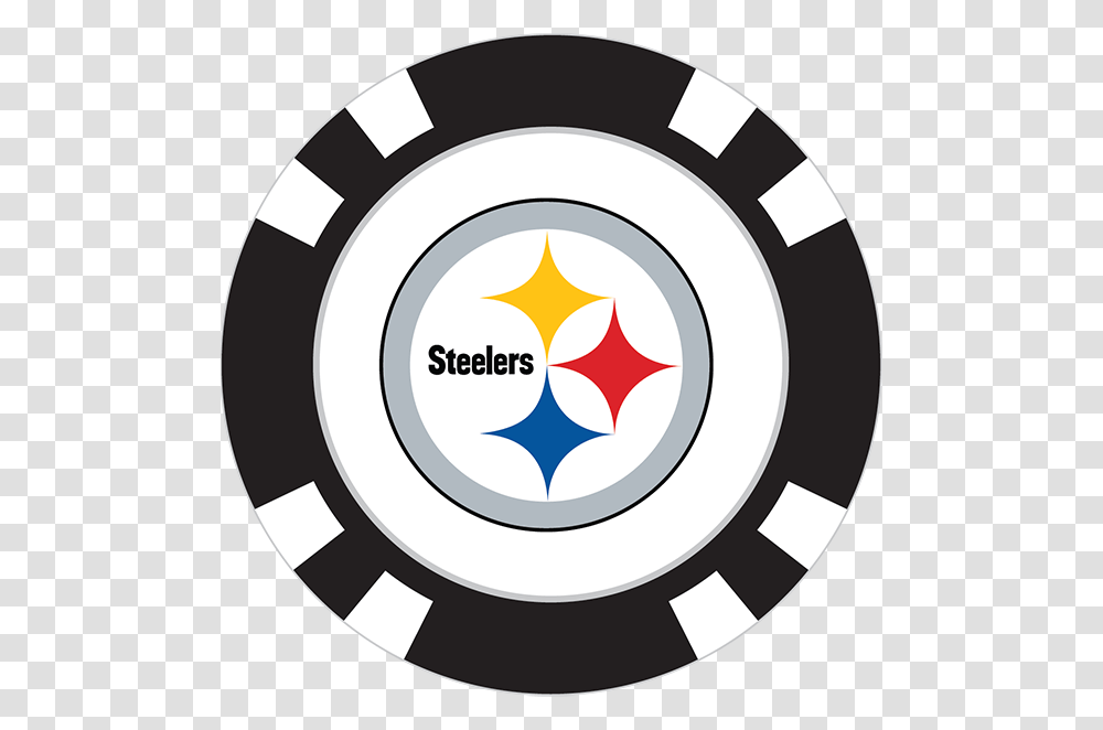 Pittsburgh Steelers Poker Chip Ball Marker, Logo, Trademark, Emblem Transparent Png