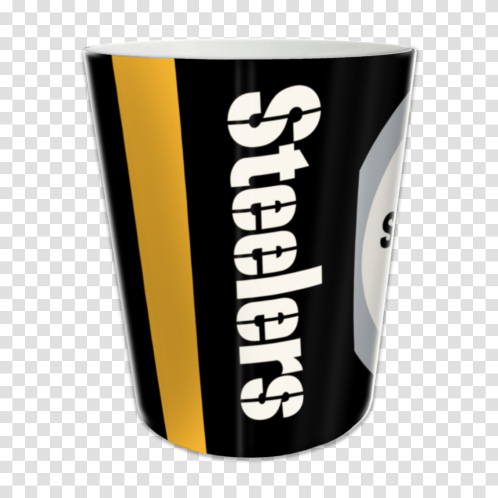 Pittsburgh Steelers Polymer Wastebasket, Glass, Beverage, Drink, Alcohol Transparent Png