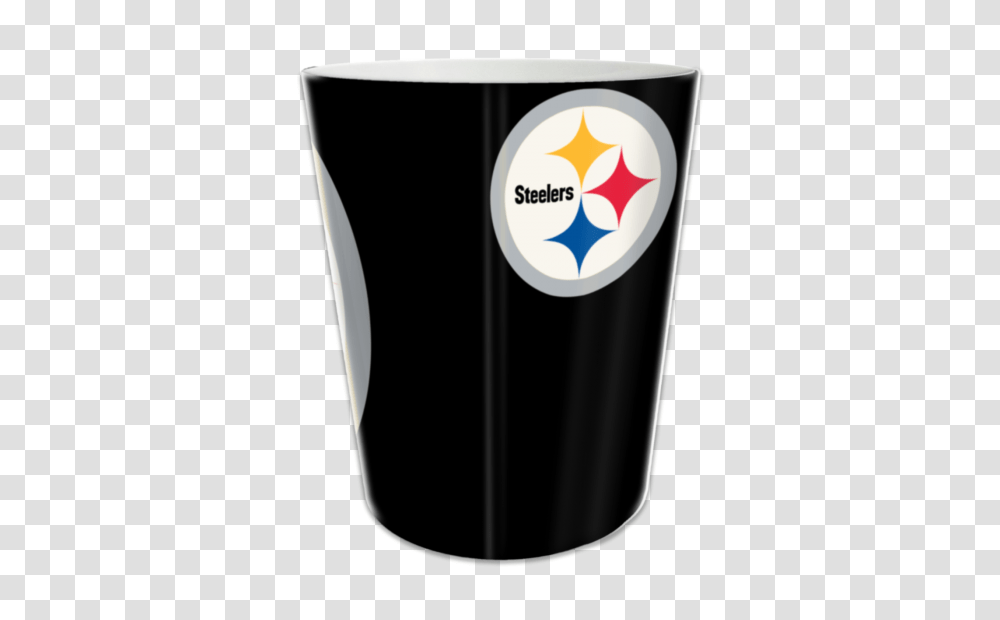 Pittsburgh Steelers Polymer Wastebasket, Glass, Beverage, Drink Transparent Png
