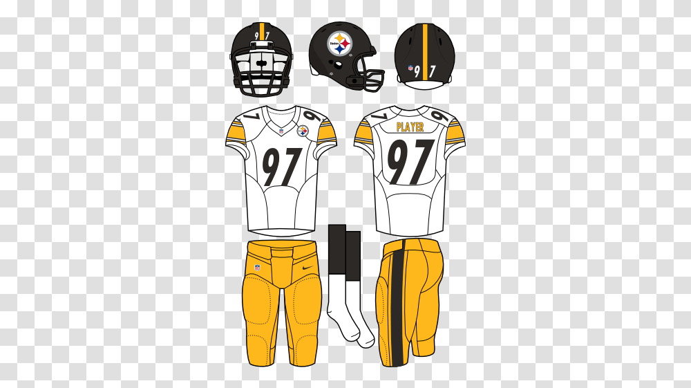 Pittsburgh Steelers Road Uniform National Football League Nike Denver Broncos Uniforms, Clothing, Apparel, Shirt, Jersey Transparent Png