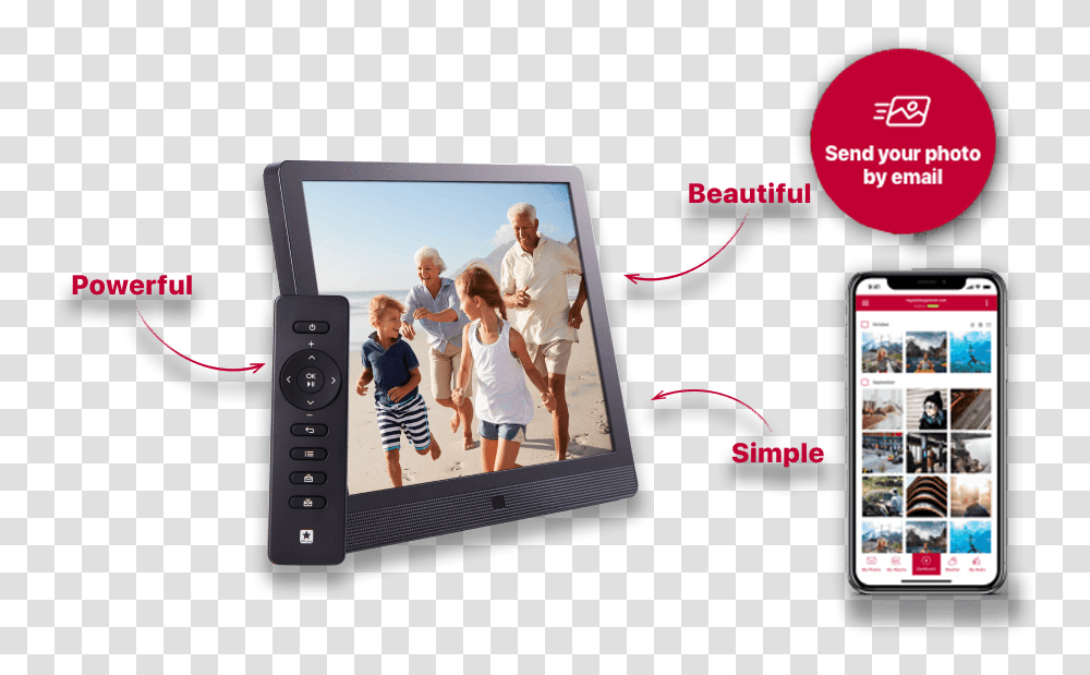 Pix Star Wi Fi Cloud Digital Photo Frame Iphone, Mobile Phone, Electronics, Person, Tablet Computer Transparent Png