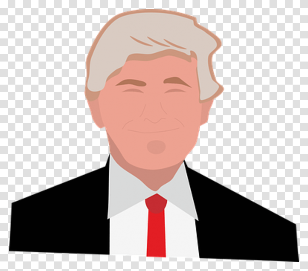 Pixabay Sketsa Donald Trump, Tie, Accessories, Accessory, Head Transparent Png