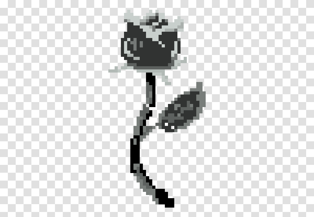 Pixel Art Black Flower, Face, Rug, Urban Transparent Png