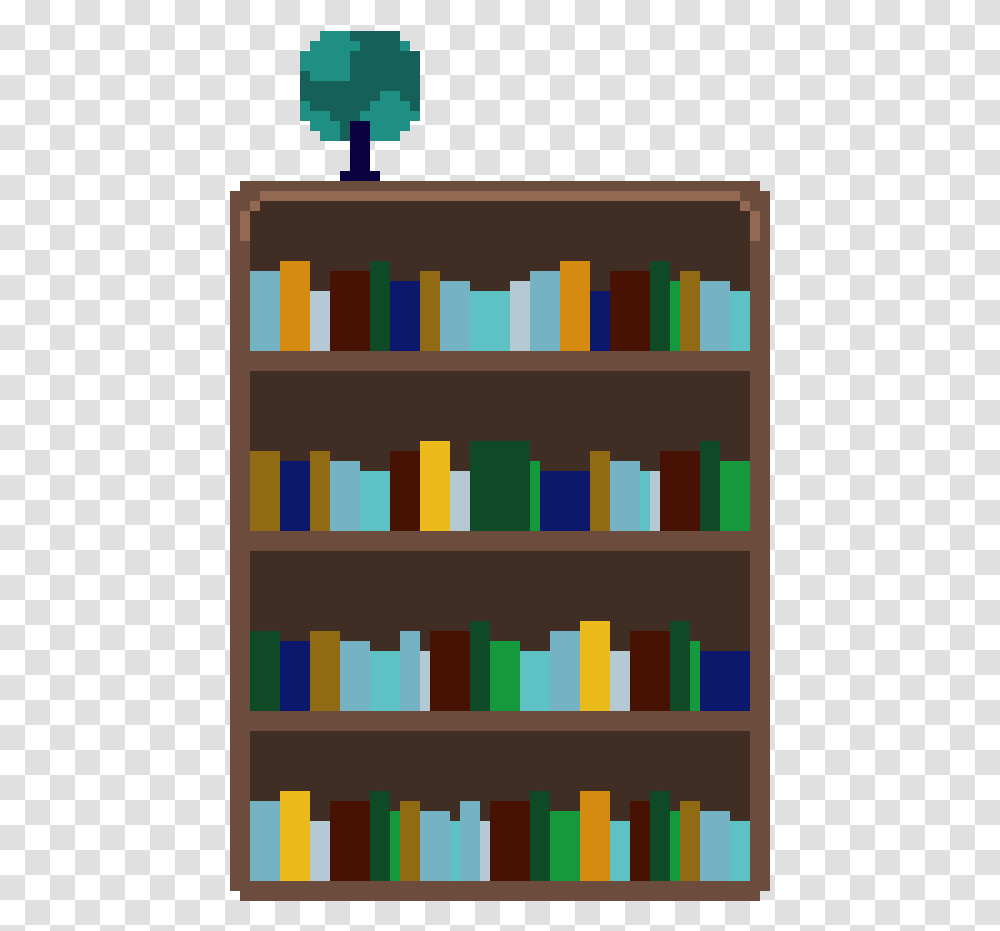 Pixel Art Book Shelf, Furniture, Bookcase, Indoors, Room Transparent Png