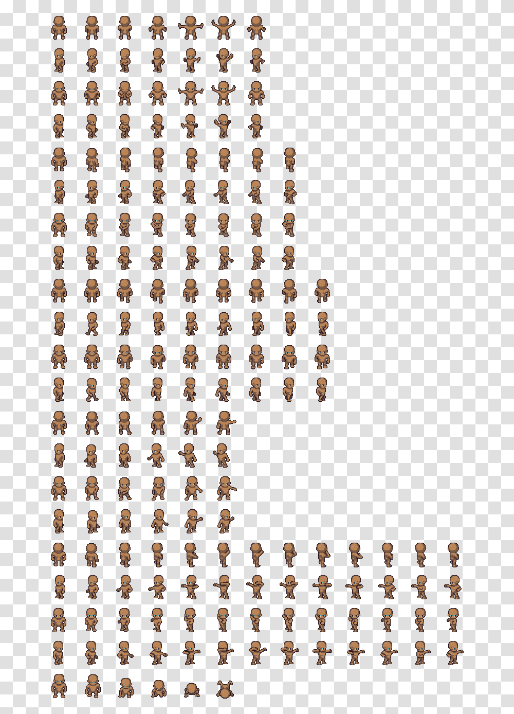 Pixel Art Character Sprite Sheet Character Sprite Sheet Template, Number Transparent Png
