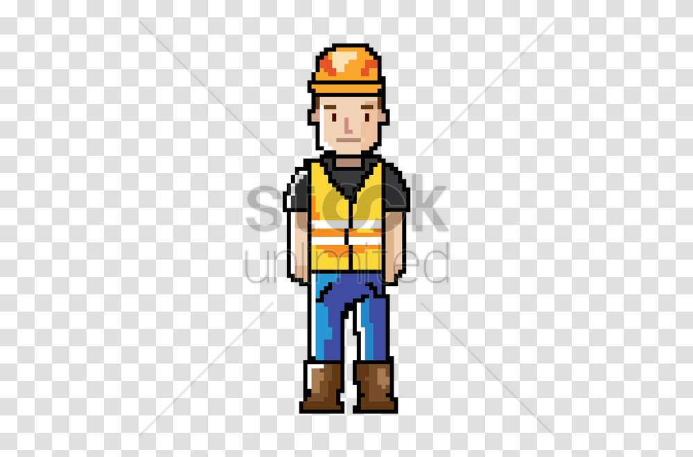 Pixel Art Construction Worker Vector Image, Fireman, Utility Pole, Military, Military Uniform Transparent Png